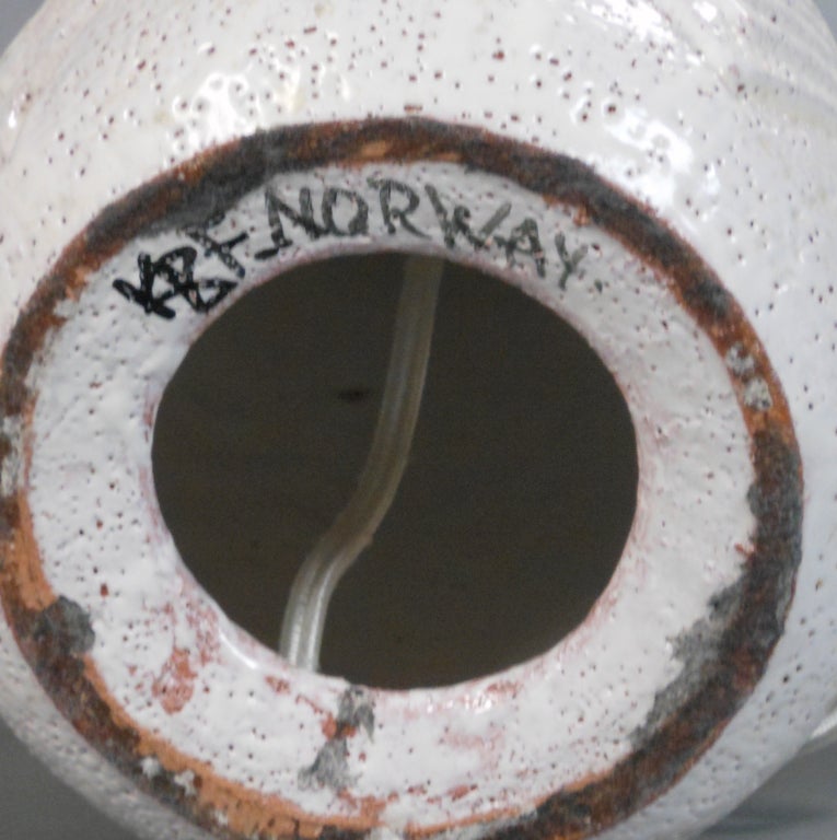 A Norwegian Stoneware Lamp by Kare Berven Fjeldsaa 1