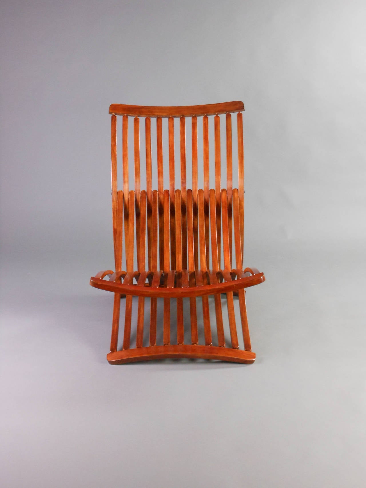 Canadian Birch Steamer Chairs by Thomas Lamb, circa 1970 In Good Condition For Sale In New York, NY