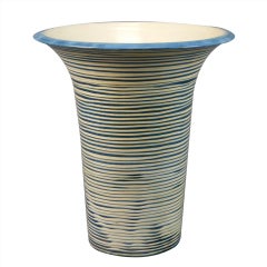 A Large Danish Blue and White Ceramic Vase