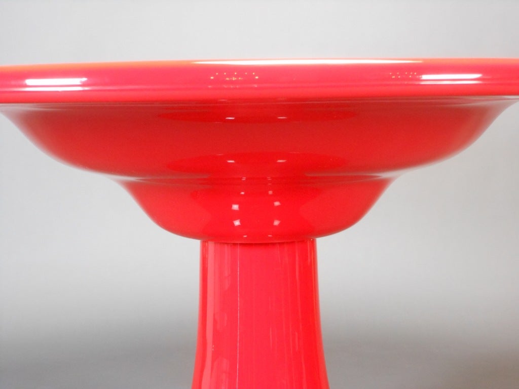 Mid-20th Century A Rare German Red Fiberglass Dining Table by Otto Zapf
