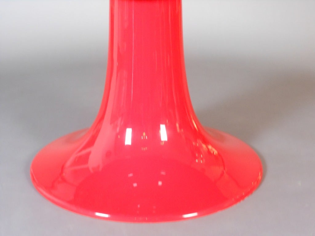 A Rare German Red Fiberglass Dining Table by Otto Zapf 1