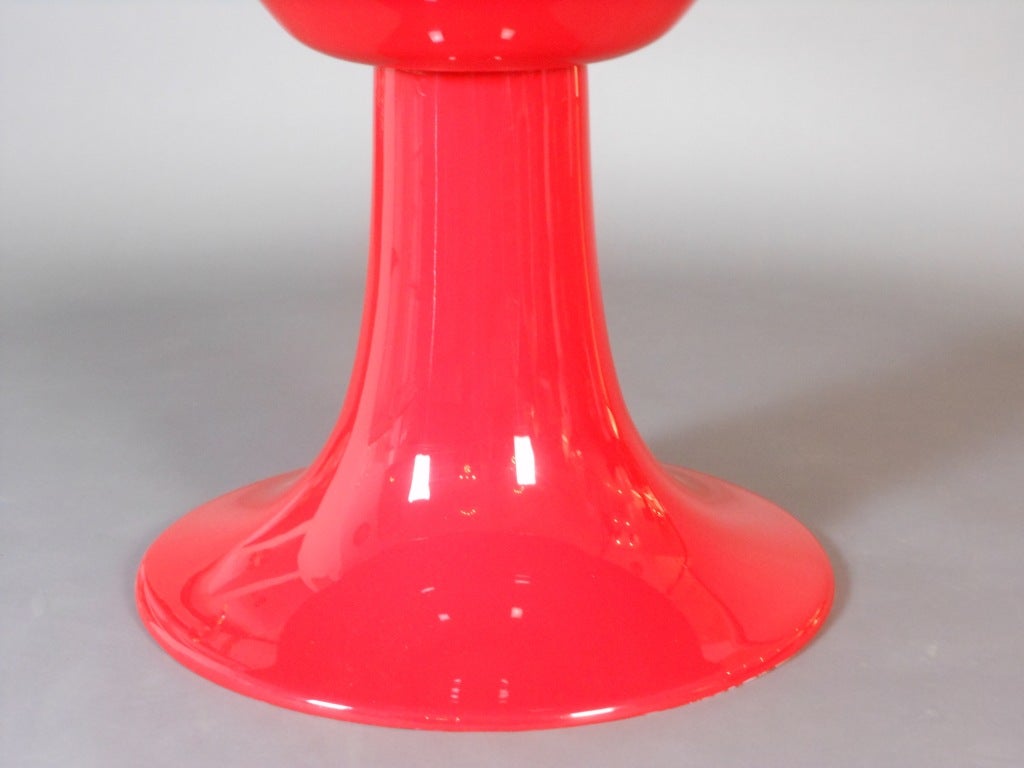 A Rare German Red Fiberglass Dining Table by Otto Zapf 3