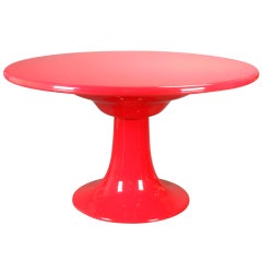 A Rare German Red Fiberglass Dining Table by Otto Zapf