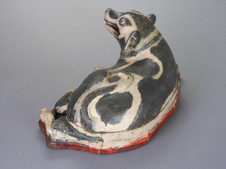 19th Century Indonesian Large Betel Nut Box in the Form of a Dog For Sale