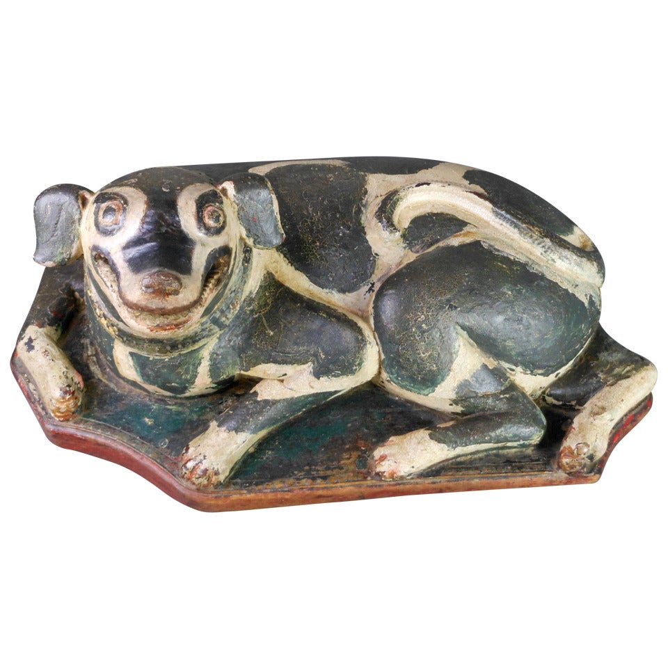 Indonesian Large Betel Nut Box in the Form of a Dog For Sale