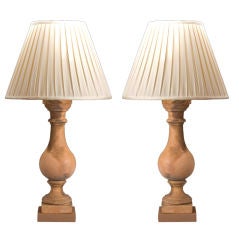French Neoclassical Pair of Terra Cotta Baluster Lamps