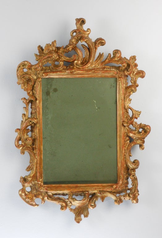 Unknown Rococo Pair of Giltwood Mirrors For Sale