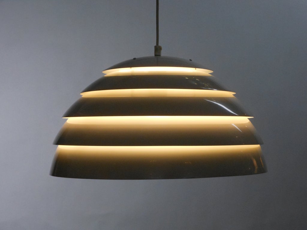 Mid-Century Modern Scandinavian Modern White Hanging Lamp by Hans Agne Jakobsson For Sale