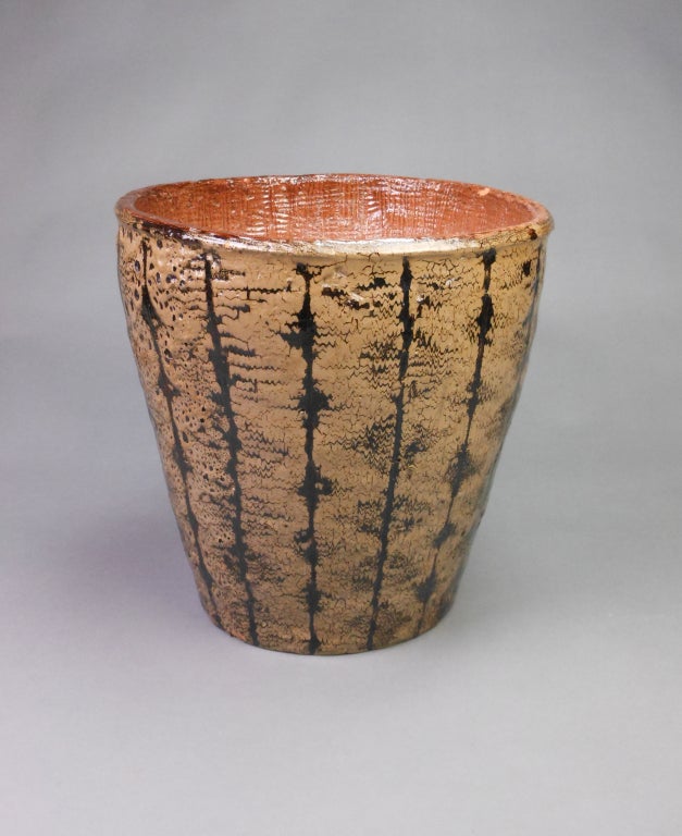 Large and Important Canadian Mid-Century Glazed Ceramic Pot
