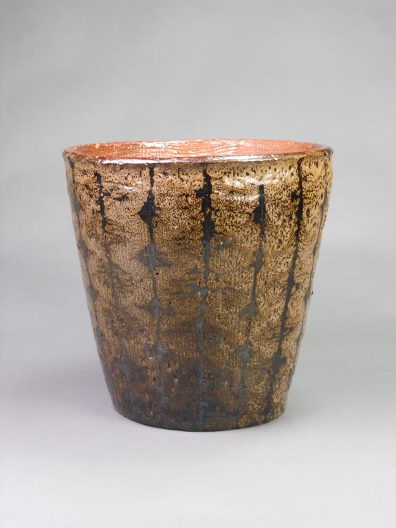 Mid-Century Modern Large and Important Canadian Mid-Century Glazed Ceramic Pot For Sale