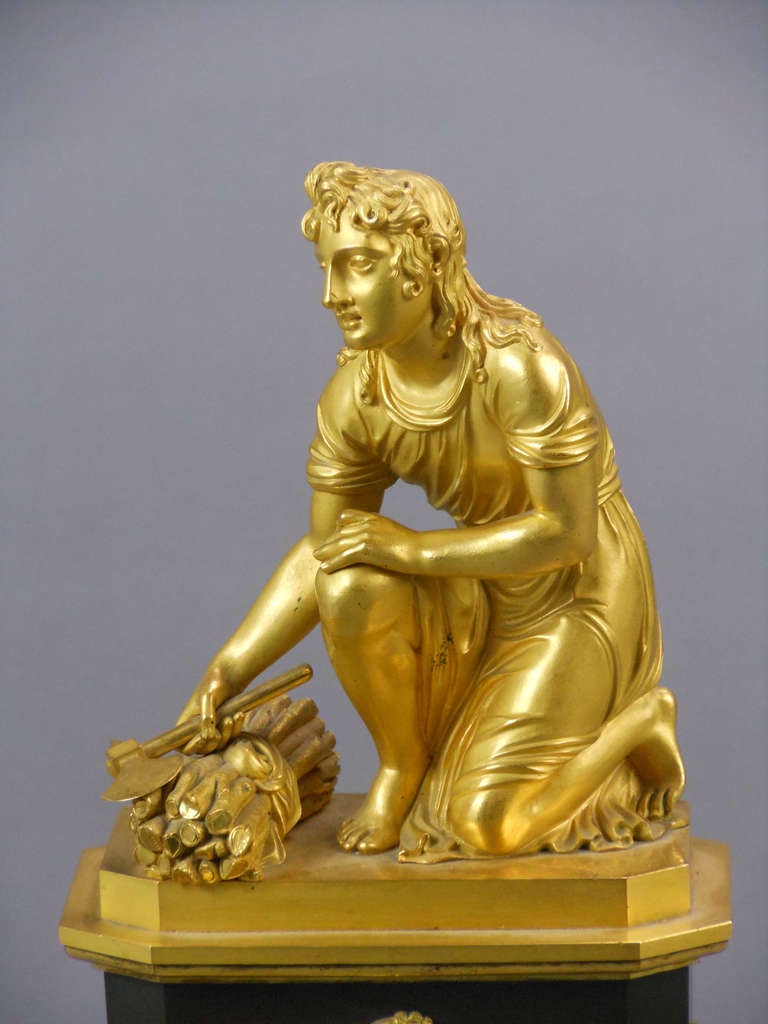 French Empire Gilt Bronze Figures For Sale 5