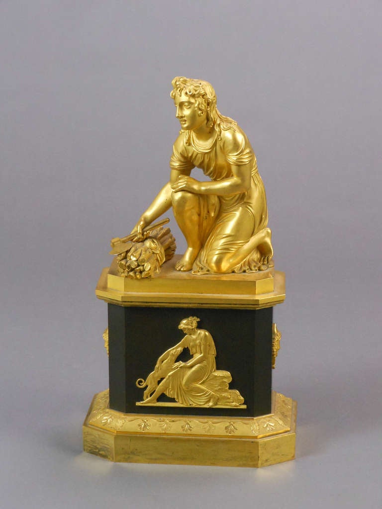French Empire Gilt Bronze Figures For Sale 3