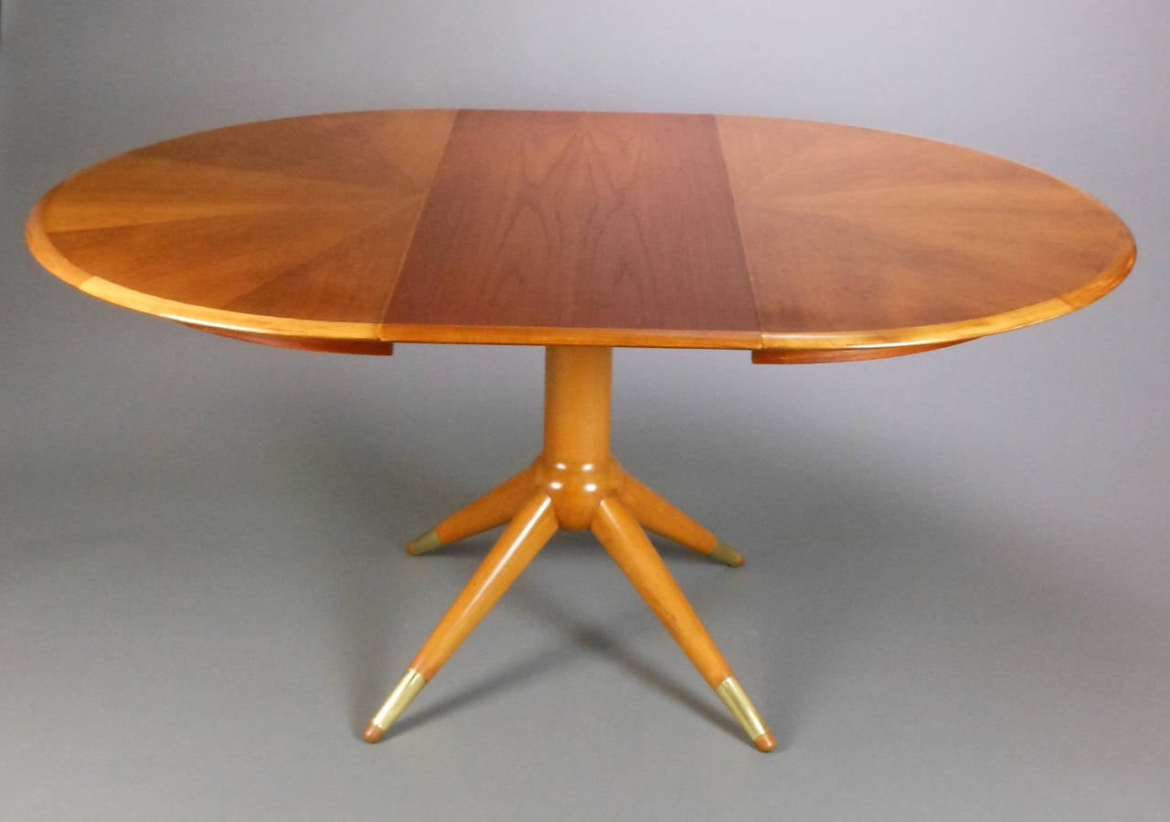 Mid-20th Century Swedish Mid-Century Dining Table with Three Leaves For Sale