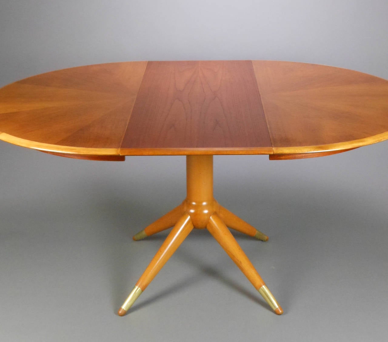 Teak Swedish Mid-Century Dining Table with Three Leaves For Sale