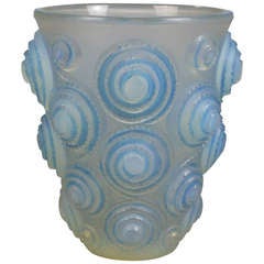 A French Opalescent Glass Spiral Vase by Rene Lalique
