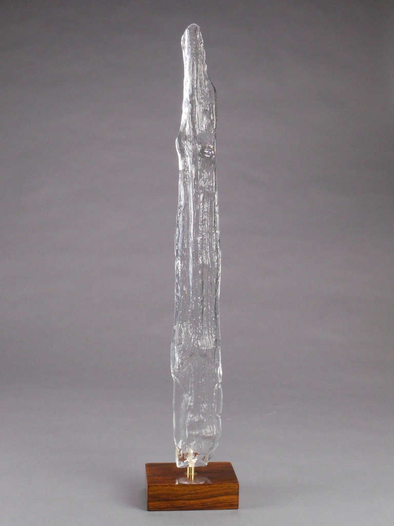 A Rare Set of 3 Lead Crystal Icicle Sculptures 2