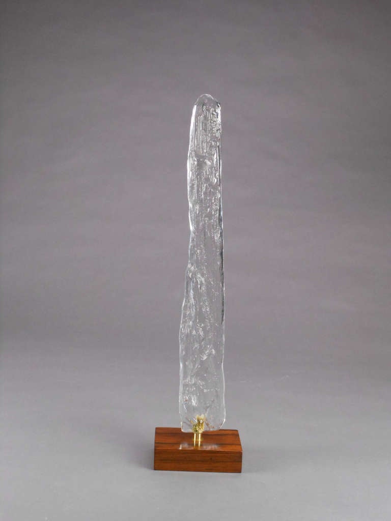 A Rare Set of 3 Lead Crystal Icicle Sculptures 3