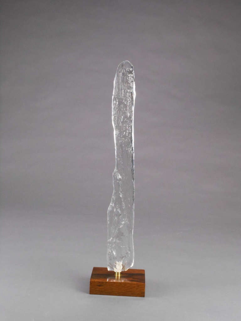 A Rare Set of 3 Lead Crystal Icicle Sculptures 4