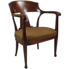 A Swedish Mahogany Art Nouveau Chair