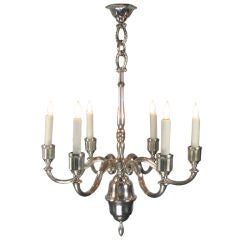 A Swedish Grace Period Silver Plated Chandelier