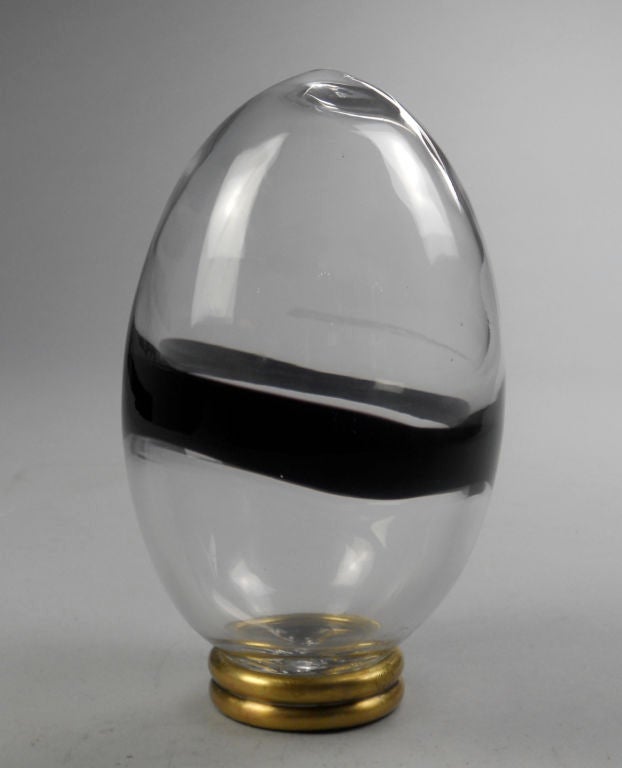 Blown Glass Three Italian Glass Ovals Designed by Pierre Cardin for Venini