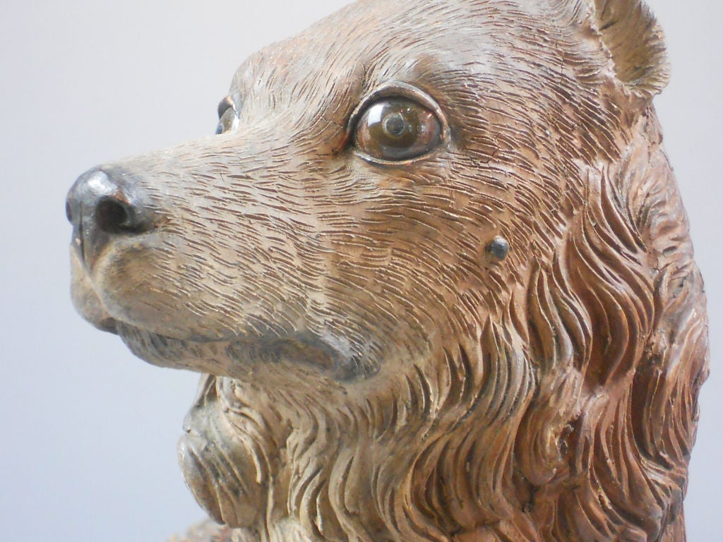 French Terra Cotta Sculpture of a Dog In Good Condition For Sale In New York, NY