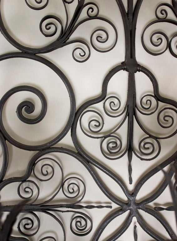 Large Pair of Wrought Iron Five-Light Sconces In Good Condition For Sale In New York, NY