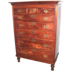 Antique Early 19th Century English Mahogany Highboy Chest of Drawers