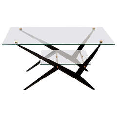 Vintage 1950
s 2 Tier Sofa Table by Italian Designer Angelo Ostuni