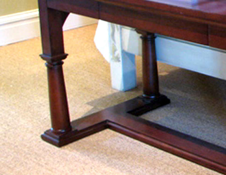 Mahogany NeoClassical Style Partners Desk