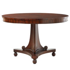 A Hand Carved Rosewood Pedestal Table