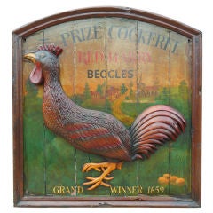 Antique Hand Carved & Painted English Pub Sign