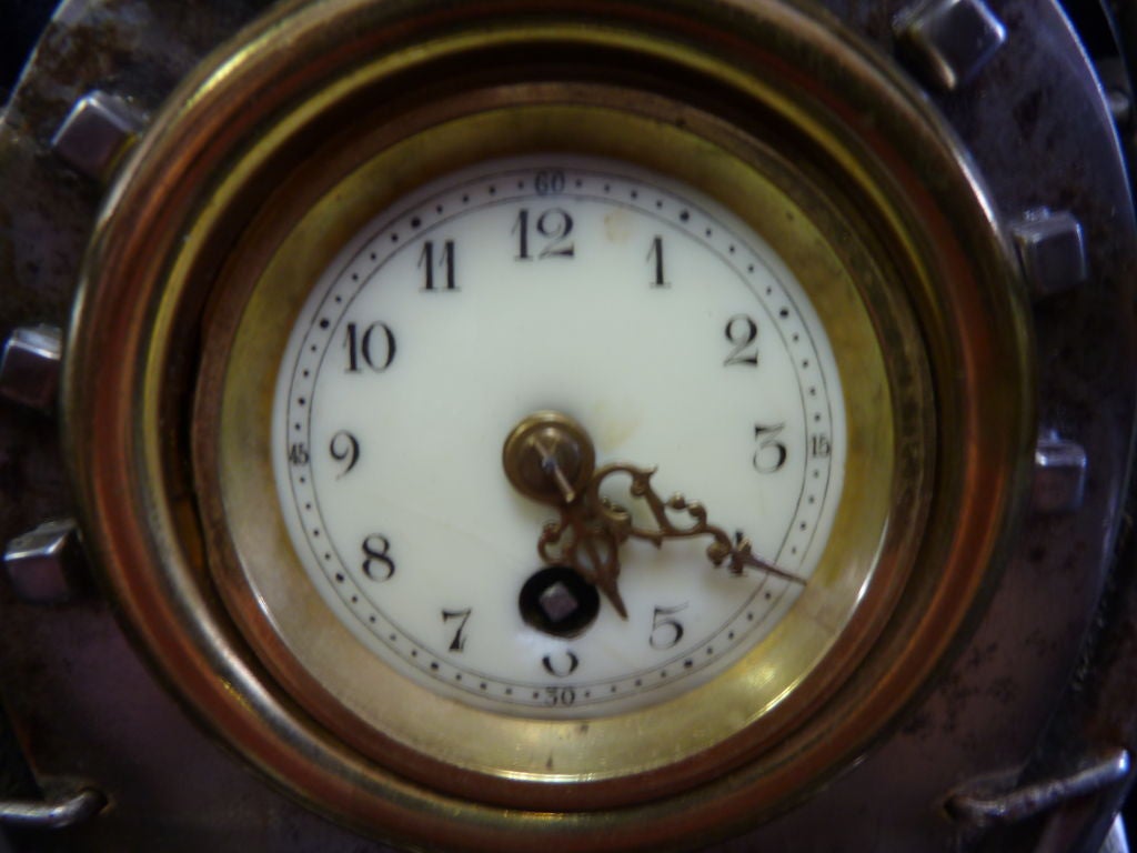 Exceptional & Rare 19th Century French Cavalry Horse Tack  Clock In Excellent Condition In Mt Kisco, NY