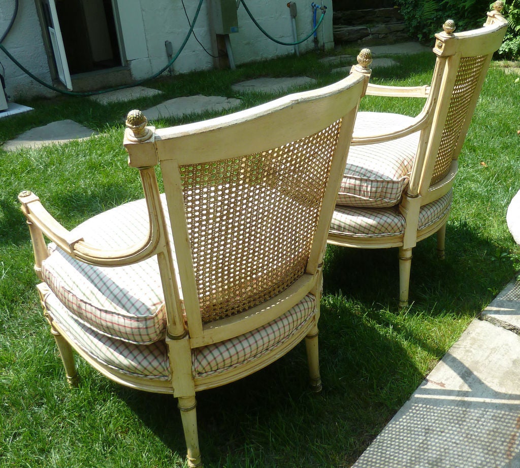 Pair of Neo-Classical Style 19th Century French Fauteuils 2