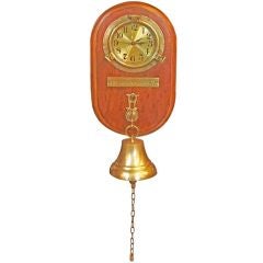 Unique Vintage Nautical "1st Class" Brass Clock