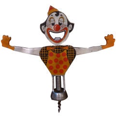 Vintage Rare 1950's Italian "Clown" Corkscrew & Bottle Opener