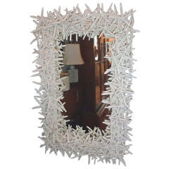 Dramatic Artisan Crafted Starfish Framed Mirror