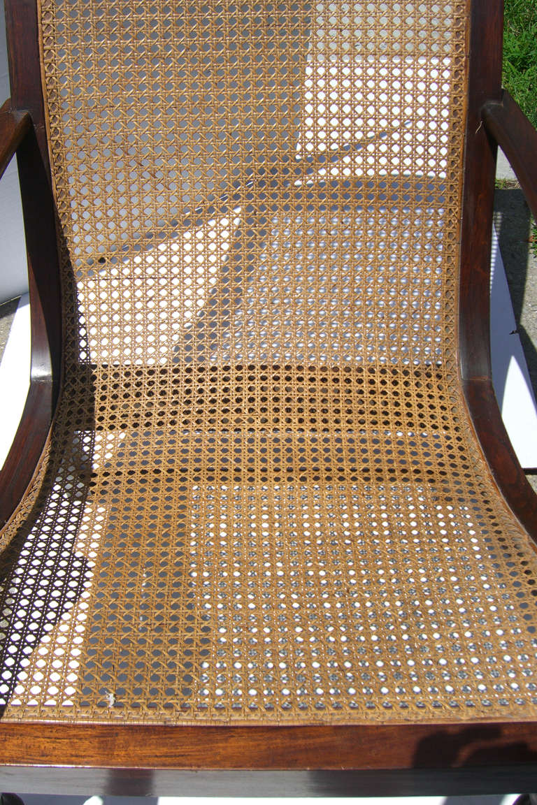 British Indian Ocean Territory British Colonial Caned Seat Planter's Chairs