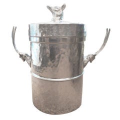 Unique French Hand Hammered Ice Bucket