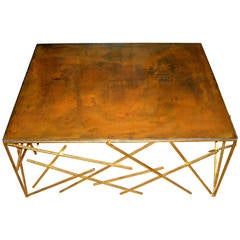 Custom Metal Criss-Cross Design Cocktail Table 10