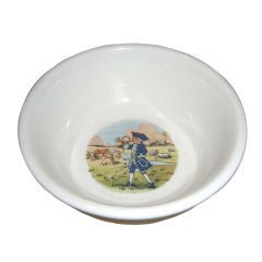 Vintage Rare Set of 1940's Child's "Little Boy Blue" Bowls
