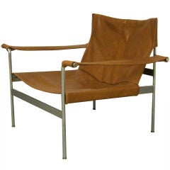 Leather & Chrome Lounge Chair designed by Hans Könecke for Tecta