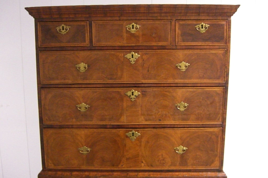 English Important 18th Century William & Mary Chest on Stand
