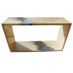 Custom Design Marble Console Table by Jay Spectre