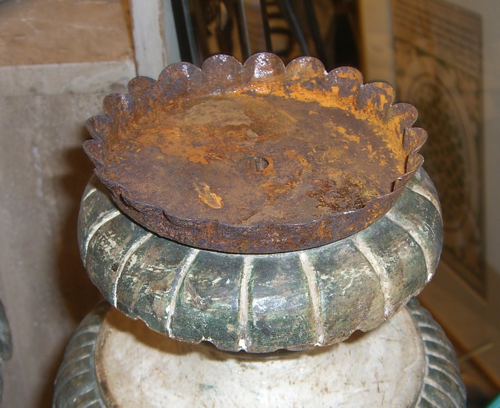 antique wood candle holders