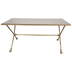 French 1950s Brass Cocktail Table in the Manner of Maison Jansen 6