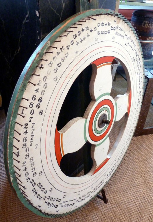 Brightly Colored Vintage Game Wheel