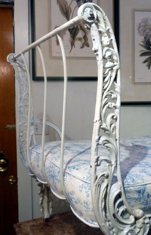 19th Century Elegant French Cast Iron Day Bed