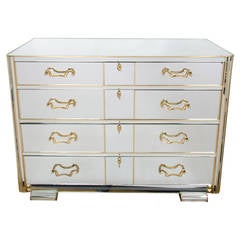Elegant Italian 1950 mirrored chest of drawers
