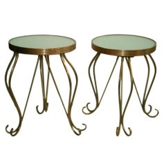 Pair of Brass Occasional Tables